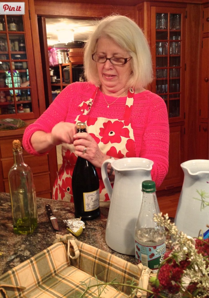Susan prepares an Italian luncheon for the promise tree.